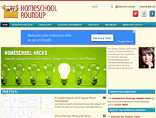 Tablet Screenshot of homeschoolroundup.com